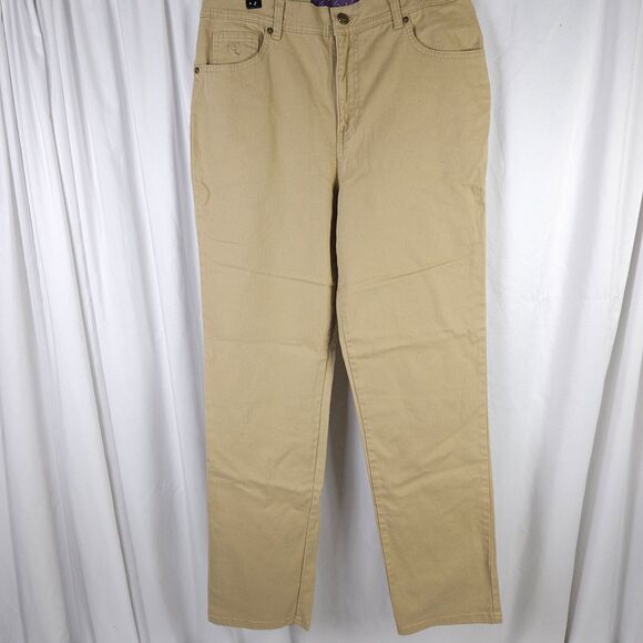 Gloria Vanderbilt Women's Sz 12 32x30 Beige Amanda High Rise Tapered Jeans - Picture 1 of 10